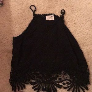 Cute black top!